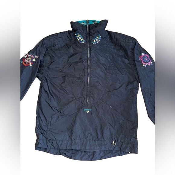 Obermeyer Vintage Women's Black Ski Jacket Embroidered Puffer Jacket - Small - Picture 4 of 9